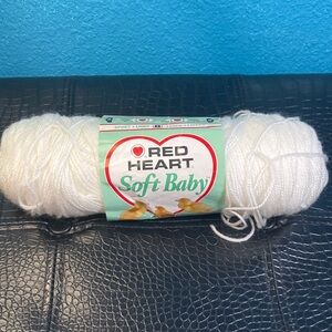 NWT Red Heart Soft Baby Yarn Color 7001 White